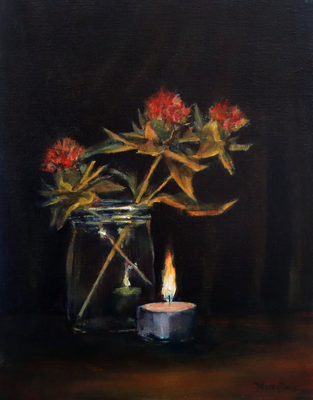 Candle and Flower